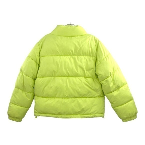 Forever 21 Green Puffer Jacket Womens Medium Polyester Fill Draw String‎ Bottom - Picture 3 of 9